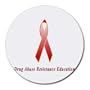 Drug Abuse Resistance Education Awareness Ribbon Round Mouse Pad