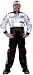 Black and White Race Car Driver Adult Costume Suit with Cap