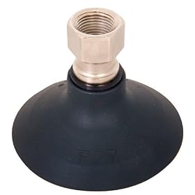 1.42 dia. cup, 7 lbs. capacity, 1/8 F fitting, Material - Neoprene, Vacuum Cup, Flat Cup (1 Each)