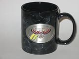 ATLANTA HAWKS 11 oz. Black MARBLE COFFEE MUG with Pewter Logo