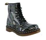 DR. MARTENS 1460 8EYELET TARTAN BOOTS BLACK