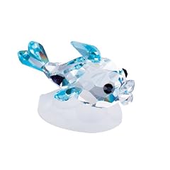 PRECIOSA Kleiner Fisch auf Welle aquamarin Glaskristall BxH 33x25 mm 100977