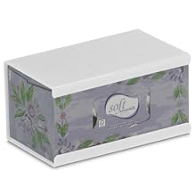 TrippNT 50897 High-Impact Polystyrene (HIPS) Wall-Mountable Kleenex Box Holder with Tape for 200 Count Box, 10" Width x 5" Height x 5" Depth, Large