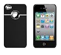 New Deluxe Black Case Cover W/chrome for Iphone 4 (AT&T only)
