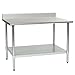 Eagle Group T2448EB-BS 24" x 48" Stainless Steel Work Table with Galvanized Undershelf and 4 1/2" Ba