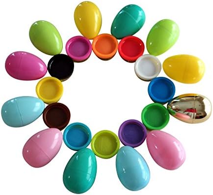 Bright Jumbo Plastic 3 inch Surprise Eggs and Play-doh Bundle 12 Count Eggs and 12 Play-Doh 1 Ounce Containers Assorted Colors