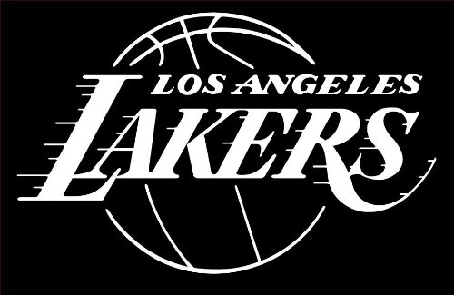 LA Los Angeles Lakers NBA Sticker Decal Auto Car White