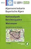 DAV Bayerische Alpen 21 - Nationalpark Berchtesgaden, Watzmann 1 : 25 000: Mit Wegmarkierungen und Skirouten - 