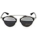 Guoxuan Women's Metal Frame Plastic Leg Cat Style Mirror Sunglasses