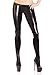 Coquette Women's Darque Wet Look Footed Leggings, Black, Large