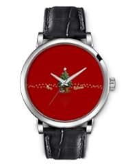 SPRAWL Aanalog Fashion Series Silver Ladies Watches of Genuine Black Leather Strap,Unique Wrist Watch for Women Girls Designed with Christmas