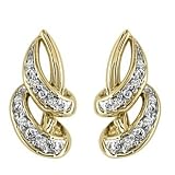 10K Yellow Gold Diamond Earrings