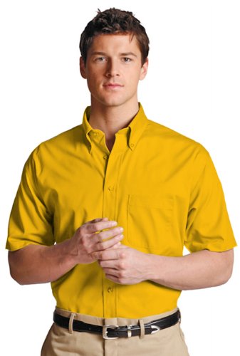 Ed Garments Men's Easy Care Short Sleeve Poplin Shirt