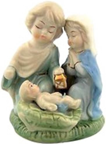 Holy Family Christ Nativity Statue 4" Poreclain Religious Christmas Decor