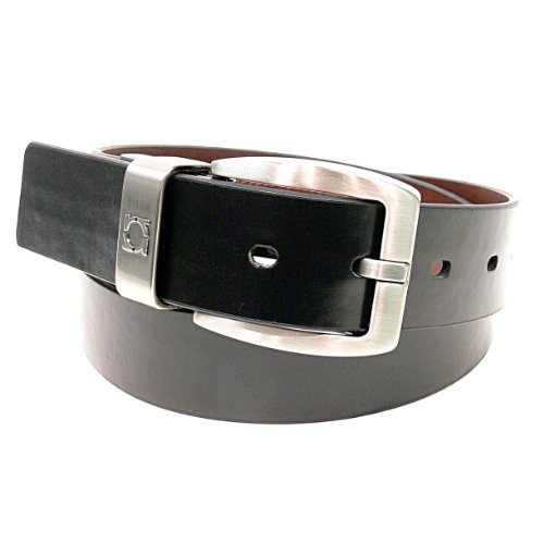 Kenneth Cole Men's Reversible Belt with Brushed Buckle