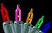 Set of 50 Multi Color Mini Christmas Lights - Green Wire