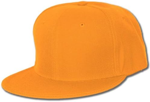 Plain Fitted Flat Bill Hat, (Solid and Neon Colors Available)