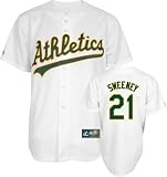 Ryan Sweeney Youth Jersey: 2009 Majestic Home White Replica #15 Oakland Athletics Jersey - X-Large (18-20)