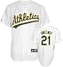 Ryan Sweeney Youth Jersey: 2009 Majestic Home White Replica #15 Oakland Athletics Jersey - X-Large (18-20)