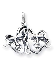 Sterling Silver Antiqued Comedy/Tragedy Charm