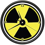 RADIOACTIVE ~Wall Clock~ symbol toxic waste radiation
