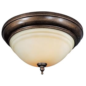 World Imports Lighting 8385-96 Montpellier 2-Light Flush-mount 11-Inch Fixture, Tumbled... by World Imports