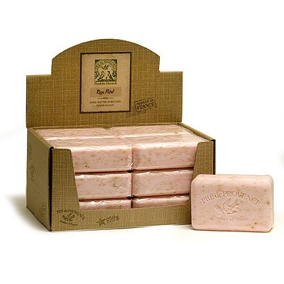 Case of 12 bars Pre de Provence 250g Rose Petal Shea Butter Enriched Triple Milled Soap