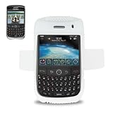 New Fashionable Perfect Fit Soft Silicon Gel Protector Skin Cover (Faceplate/Snap On) Rubber Cell Phone Case with Sports Armband for RIM Blackberry Curve 8900 AT&T, T-Mobile - Clear