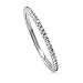BERRICLE Sterling Silver Round Cubic Zirconia CZ Wedding Bridal Anniversary Half Eternity Band Ring