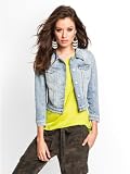 GUESS Diane Cropped Denim Jacket in Vintage Wa
