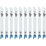Vermont American 30210-10 18 Tooth Bi-Metal All Purpose Metal Cutting Reciprocating Saw Blades, 6-Inch Blade Length, 10-Pack