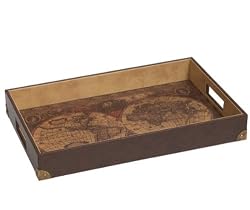 Old World Map Serving Tray