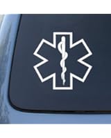 Star of Life - Medical - Car, Truck, Notebook, Vinyl Decal Sticker #2639 | Vinyl Color: White