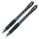 Gel Rollerball Pen, Retractable, Fine Point, 2/PK, Black, Sold as 1 pack