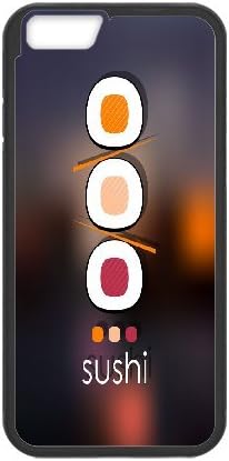 Vivien Zhou Phone Case for Iphone 6 Custom Sushi Graphic Printed Iphone 6 Phone Cover SU12 Black
