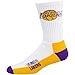 For Bare Feet NBA Los Angeles Lakers Men's Crew Socks, Large