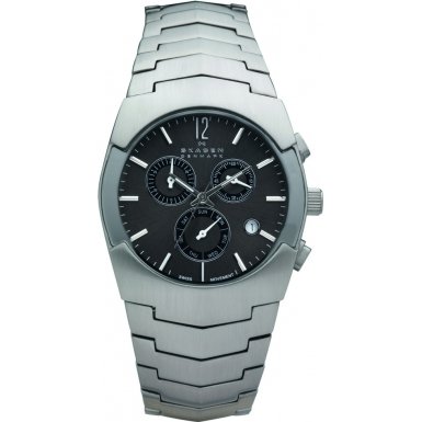 Skagen Denmark Mens Watch Black Label Link Chronograph #581XLSXM Skagen Denmark Mens Watch Black Label Link Chronograph #581XLSXM
