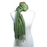 Juicy Sateen Pashmina Wrap - Green