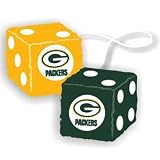 Green Bay Packers Nfl 3 Car Fuzzy Dice"