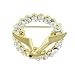 Gold Tone Rhinestone Halo Bird Animal Pin Brooch