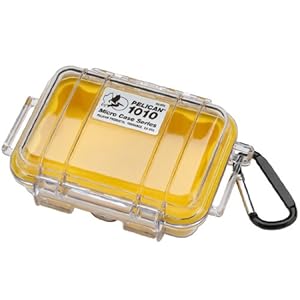 Pelican 1010 Micro Case, Yellow with Clear Lid