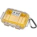 Yellow 1010 Micro Case With Clear Lid And Carabineer