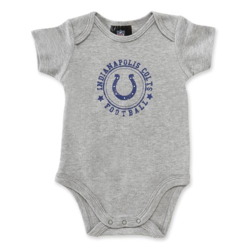 Indianapolis Colts Short Sleeve Heather Bodysuit , Size 3-6 Months