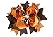 Thanksgiving Fall Large Boutique Hair Bow Toddler Girl Brown Orange