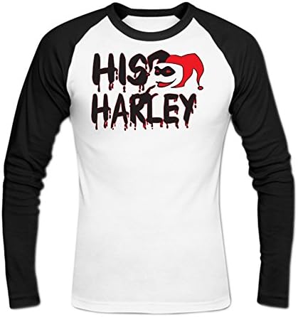 Okbanana Men's His Harley Her Joker Casual Baseball T Shirt XL White