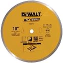 DeWalt DW4762 10-Inch Wet Cutting Continuous Rim Saw Blade with 5/8-Inch Arbor for Porcelain or Tile