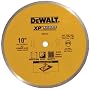 DeWalt DW4762 10-Inch Wet Cutting Continuous Rim Saw Blade with 5/8-Inch Arbor for Porcelain or Tile