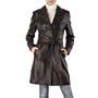BGSD Women's New Zealand Lambskin Leather Trench Coat in Black or Brown