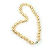 AugustinaJewelry Single Strand 18 Inch 10MM Golden Color Shell Pearl Necklace