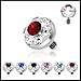 316L Surgical Steel Internally Threaded 4mm Multi Gem Ferido Dermal Top 14g